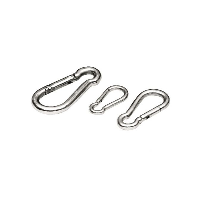 Mousqueton simple Inox marine 80 mm