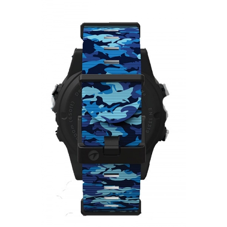 Bracelet Shearwater Bleu camo en nylon pour Teric