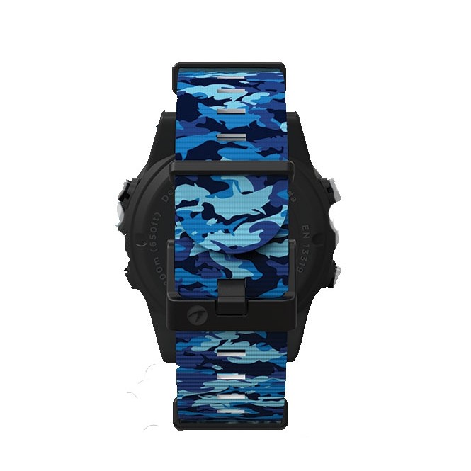 Bracelet Shearwater Bleu camo en nylon pour Teric Bracelet Shearwater Bleu camo en nylon pour Teric