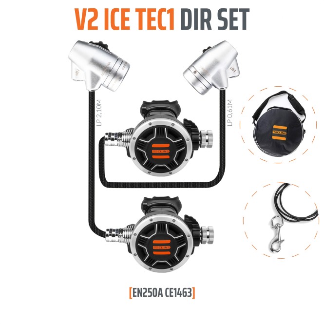 Détendeur Tecline DIR Set V2 Ice Tec1 Détendeur Tecline DIR Set V2 Ice Tec1