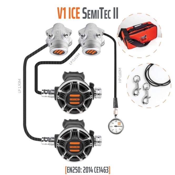 Pack double détendeur Tecline V1 ice Tec2 semi-tec Pack double détendeur Tecline V1 ice Tec2 semi-tec
