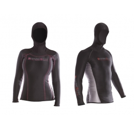 Haut Manche longues avec cagoule Sharkskin Chillproof