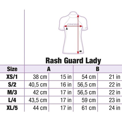 Rash guard Cressi Dive center H/F Manche courte