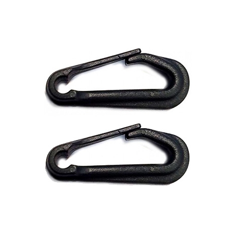 Lot de 2 Mousquetons Denty Spearfishing noirs plastiques 25mm