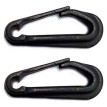 Lot de 2 Mousquetons Denty Spearfishing noirs plastiques 25mm