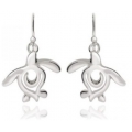 Boucles d'oreilles en Argent - Ocean Traveller Turtle