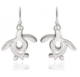 Boucles d'oreilles en Argent - Ocean Traveller Turtle