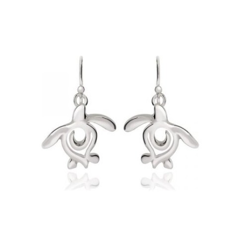 Boucles d'oreilles en Argent - Ocean Traveller Turtle