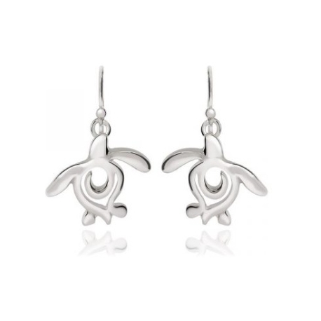 Boucles d'oreilles en Argent - Ocean Traveller Turtle