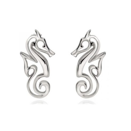 Boucles d'oreilles en Argent - Polo Sea Horse