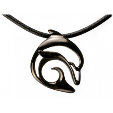 Collier Hematite – "Flipper" Dolphin