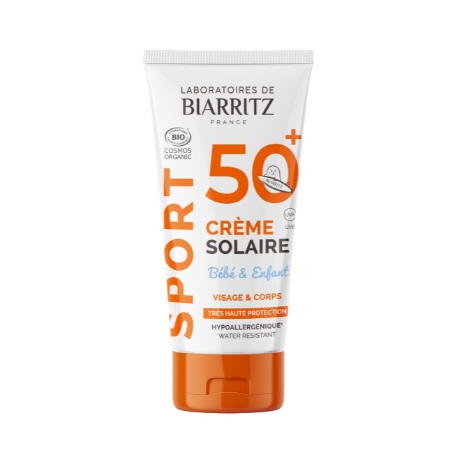 Crème Solaire Bébé et Enfant SPF50+ Certifiée Bio - Sport et Voyage - 50ml Crème Solaire Bébé et Enfant SPF50+ Certifiée Bio - Sport et Voyage - 50ml