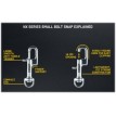 Mousqueton inox X-Deep Bolt Snp NX Series For Regs