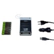  Kit Chargeur Bersub 230V+Allume cigare+4 accus LR6-Matériel de Plongée - Planet Plongée