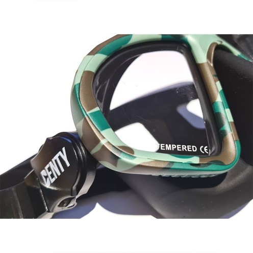 Masque Denty Spearfishing  Camouflage Vert