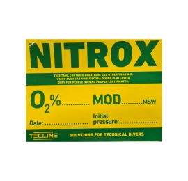 Étiquette rectangulaire / autocollant pour bloc Nitrox