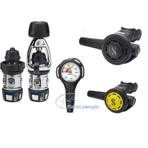 Package Ecole MK 2 EVO R09, Octopus R095, Manomètre Compact 400Bar - Détendeur de plongée sous marine - Planet Plongée