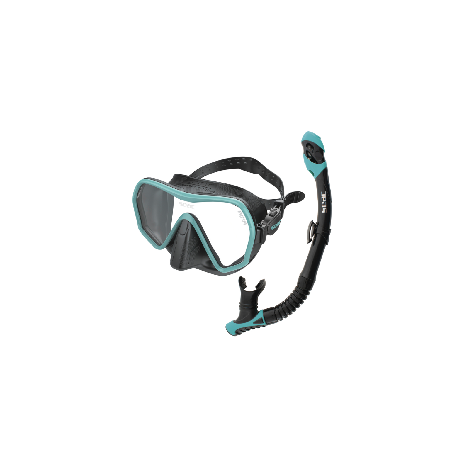 Kit Masque Et Tuba Pour Enfants SEAC Baia – Hypoallergénique, Vitre En Polycarbonate – Pour Snorkeling, Piscine, Plage