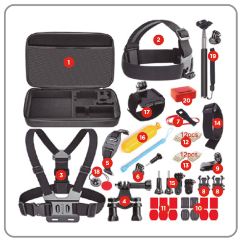 Kit 20 Accessoires Pour Sk8