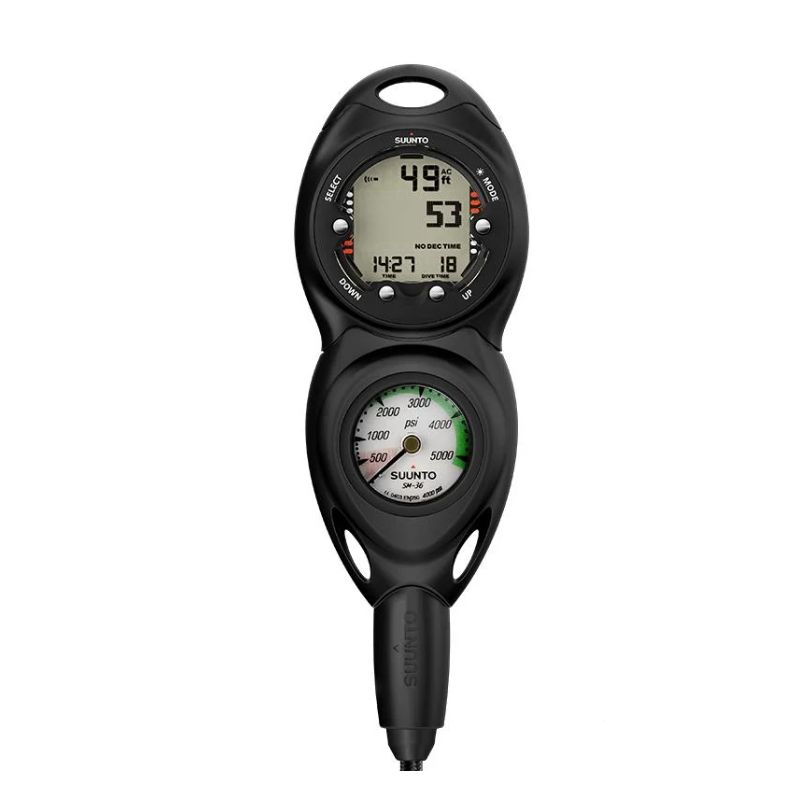 Console Suunto Avec Manomètre De 4000 Psi SM-36) Et Ordinateur De Plongée Zoop Novo Black