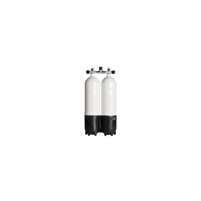 Bloc Bi 2x10L 300 bars manifold avec isolateur et culot