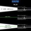Lampe Plongée ML20 – 2000 Lumens & Laser Vert - Planet plongée