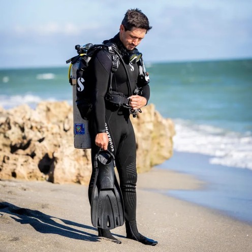 SCUBAPRO GO Sport – Palmes réglables pour botillons, légères et puissantes en Monprene® pour plongée loisir, technique et voyage