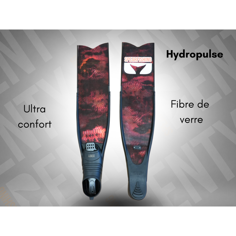 Palmes en Fibre Denty Hydropulse - Rouge