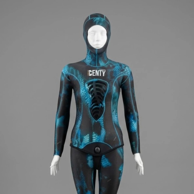 Veste Femme Denty Anaconda Bleue - 5mm