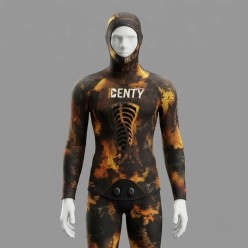 Veste Denty Spearfishing Anaconda Marron Or 5mm