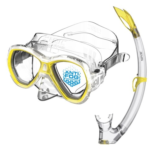 Kit Snorkeling SEAC Iride MD Antifog avec Tuba Tribe