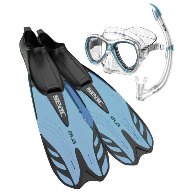 Set Masque+Tuba+Palmes Seac Tris Ala Antifog