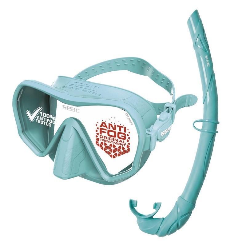 Kit Snorkeling SEAC Pura Antifog Set – Masque et Tuba Pliable