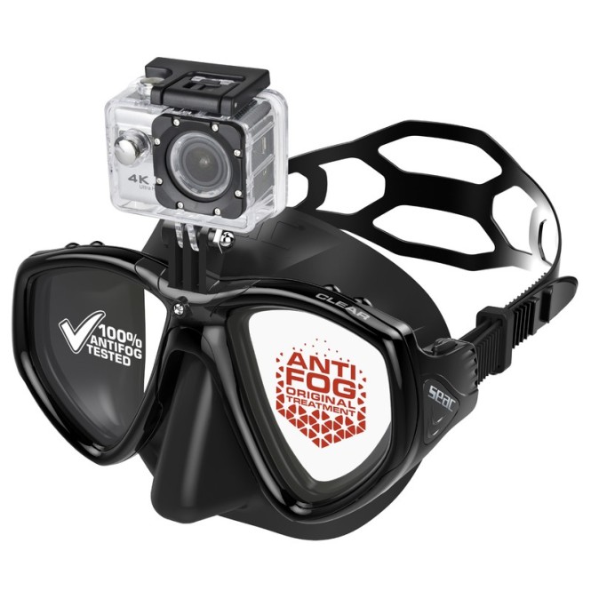 Masque Seac Clear Cam Antibuée avec Support Caméra
