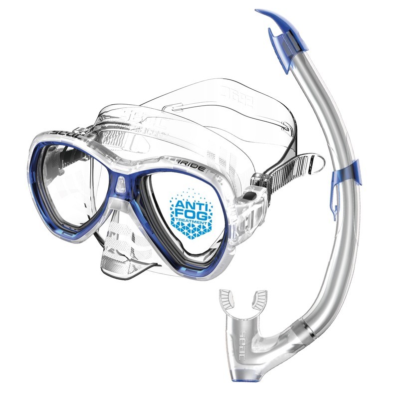 SEAC Iride Antifog Set – Masque et tuba de snorkeling