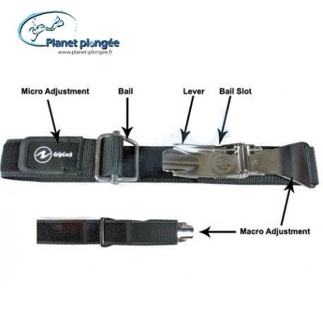 Sangle de bloc Aqualung avec attache rapide pour gilet wrapture