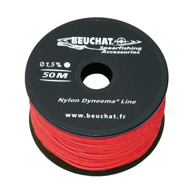 Bobine 50 M fil nylon Dyneema 1.5mm rouge Beuchat Bobine 50 M fil nylon Dyneema 1.5mm rouge Beuchat