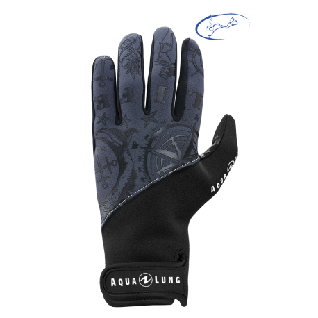 Gants ADMIRAL III Noir 2 mm Neoprene Homme Aqua Lung