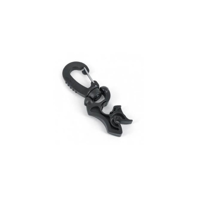 Mousqueton accroche flexible pour deux flexibles Mousqueton accroche flexible pour deux flexibles